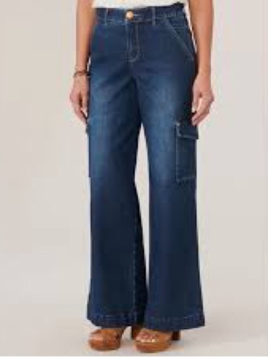 Democracy Denim - Democracy "Ab Technology"  Wide-Leg Cargo Jeans Size 8 #2639